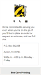 Mobile Screenshot of beecaveprinting.com
